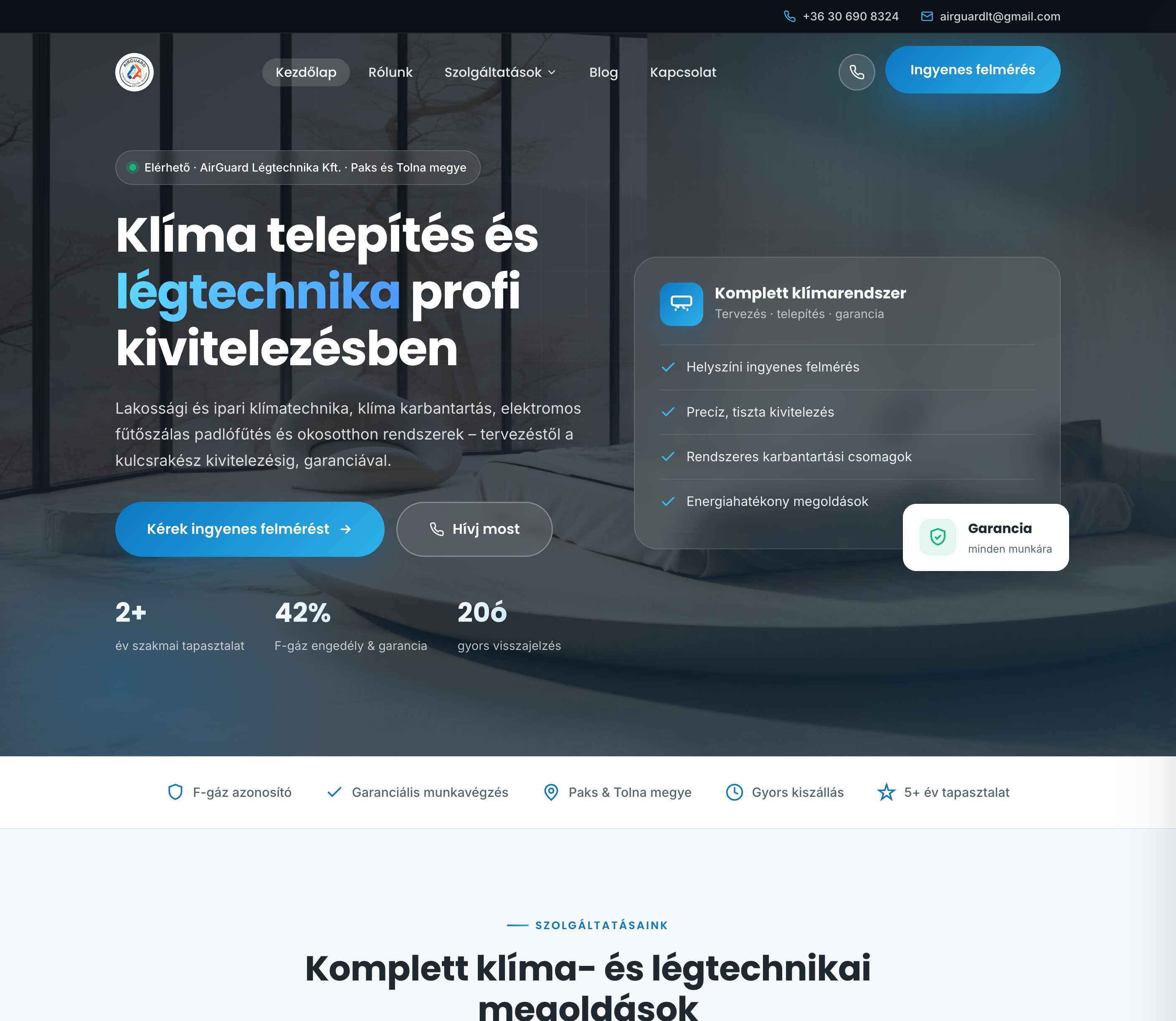 AirGuard klíma telepítés - Paks